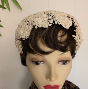 Vintage Lace Floral Headpiece | Unique Bridal or Formal Accessory